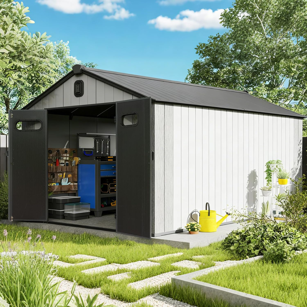 domi-8×16-ft-outdoor-resin-storage-shed-all-weather-double-wall-storage-building-with-lockable-doors-and-ventilated-roof-ideal-for-lawn-tools-bikes-mowers-and-pool-equipment-grey-01