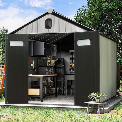 domi-8×16-ft-outdoor-resin-storage-shed-all-weather-double-wall-storage-building-with-lockable-doors-and-ventilated-roof-ideal-for-lawn-tools-bikes-mowers-and-pool-equipment-grey-02
