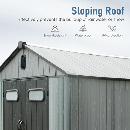domi-8×16-ft-outdoor-resin-storage-shed-all-weather-double-wall-storage-building-with-lockable-doors-and-ventilated-roof-ideal-for-lawn-tools-bikes-mowers-and-pool-equipment-grey-04