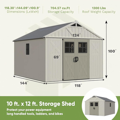 patiowell-10×12-ft-outdoor-storage-shed-with-floor-and-lockable-door-all-weather-plastic-shed-garden-shed-with-skylight-and-multiple-windows-for-backyard-patio-lawn-beige-01